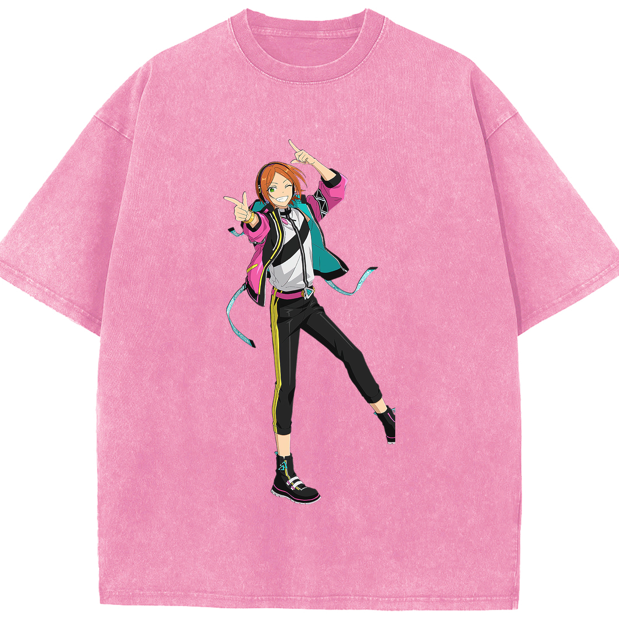 （画像用） あんさんぶるスターズ! Ensemble Stars 綿100% ヴィンテージ風 半袖Tシャツ（フロントプリント）